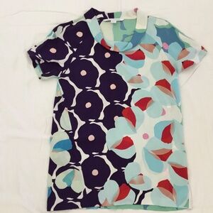 Diane Von Furstenberg Women Short Sleeve Silk Top( Size:2)